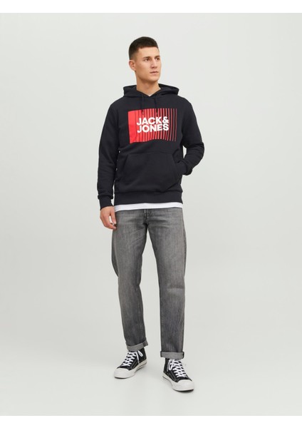 Yazı Baskılı Içi Şardonlu Kapüşonlu Erkek Sweatshirt 12233599 modelleri