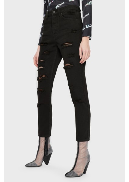 Pamuklu Yüksel Bel Slim Fit Yırtık Detaylı J51 Jeans Bayan Kot Pantolon 3RYJ51 Y1HRZ 1200