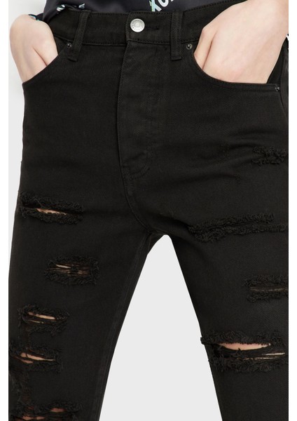 Pamuklu Yüksel Bel Slim Fit Yırtık Detaylı J51 Jeans Bayan Kot Pantolon 3RYJ51 Y1HRZ 1200