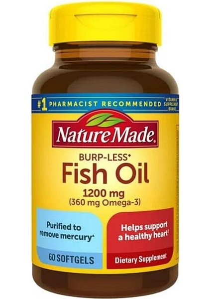 Fish Oil Softgels 1200 mg 60 Softgels