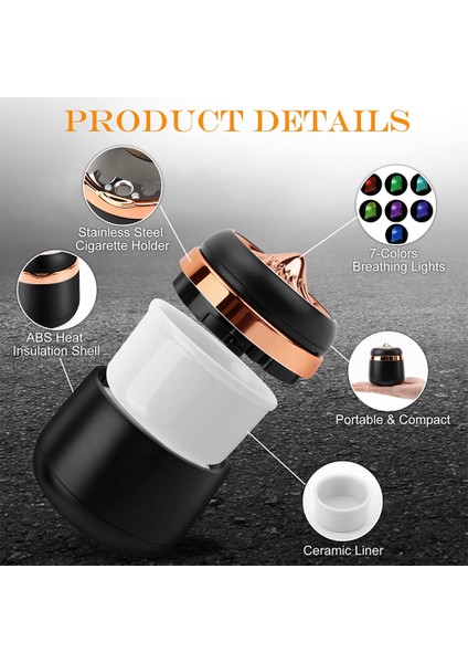 Premium Işıklı Küllük Gold / ICKU55 modelleri