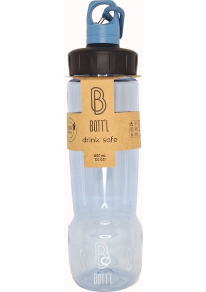 Tritan Kırılmaz Matara Kırılmaz Suluk 650ML Mavi Combo