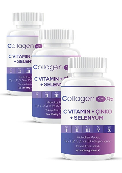 Collagen Life Pro 5 Tip  Tip 1 Tip 2 Tip 3 Tip 5 Tip 10 3 ADET (270 tablet)