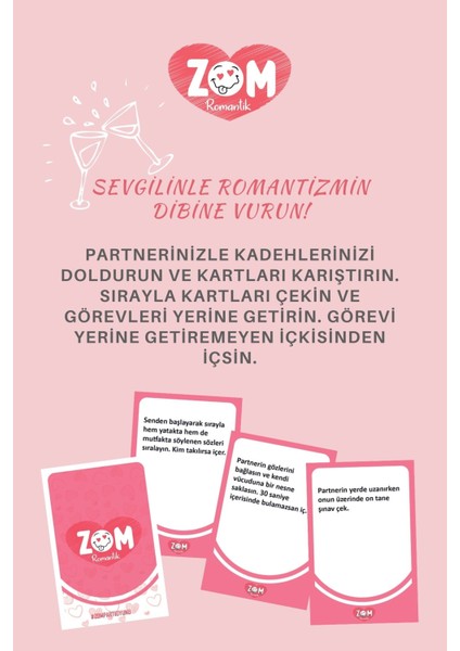 Zom Romantik Içki Oyunu Çiftler Için Kart Oyunu Sevgililer Günü Oyunu 150 Kart Eğlenceli Kutu Oyunu