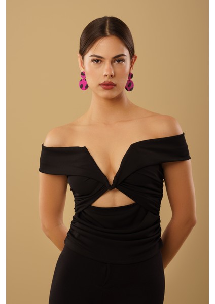 Polimer Kil El Yapımı Ultra Hafif Leopar Küpe Pembe Leopar fırsatları