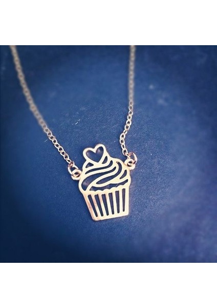 Cupcake Model 925 Ayar Gümüş Unisex Kolye