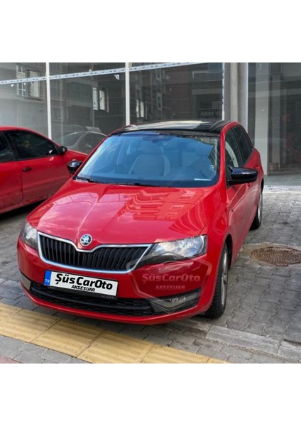 Skoda Rapid Sinyalli 2015-2017 Uyumlu Batman Yarasa Ayna Kapağı Piano Black Abs Plastik modelleri