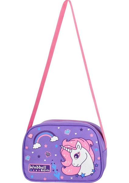 Lila Little Horse Desenli Ilkokul Sırt Çantası ve Beslenme Çantası