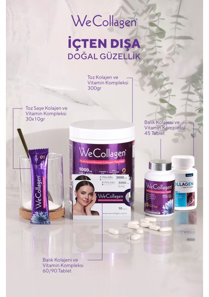 Wecollagen® With Type-2 Destekleyici Vitamin & Mineral Içerikli Collagen 45 Tablet