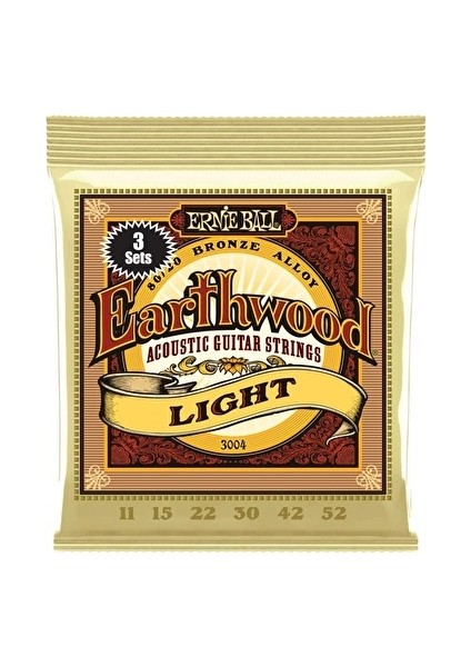 P03004 11-52 Earthwood Light 8020 Brnz Akustik Tel Seti 3lü Paket