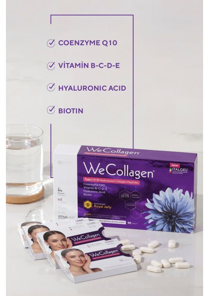 Wecollagen® 90 Tablet Vitamin Destekli Cilt Bakım Kolajeni