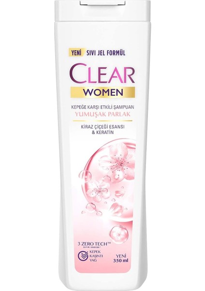 Women Kepeğe Karşı Etkili Şampuan Yumuşak Parlak Kiraz Çiçeği Esansı & Keratin 350 Ml