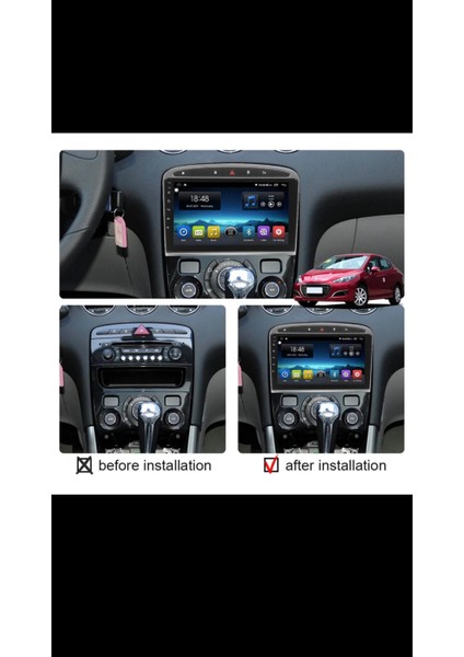 Pejo 308 2008-13 Multimedya 4gb Ram 64 GB Hafıza CarPlay/androidauto kamera hediyeli