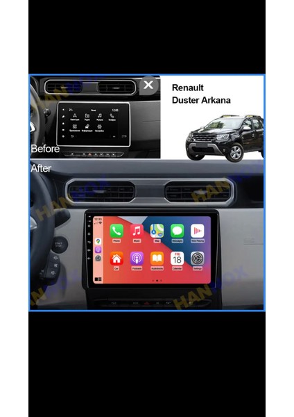 Dacia Duster 2019-20 Multimedya 2gb Ram 32 GB Hafıza CarPlay/androidauto kamera hediyeli