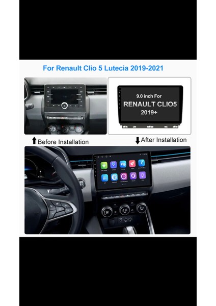 Renault Clio 5 2020-22 Multimedya 2gb Ram 32 GB Hafıza CarPlay/androidauto kamera hediyeli