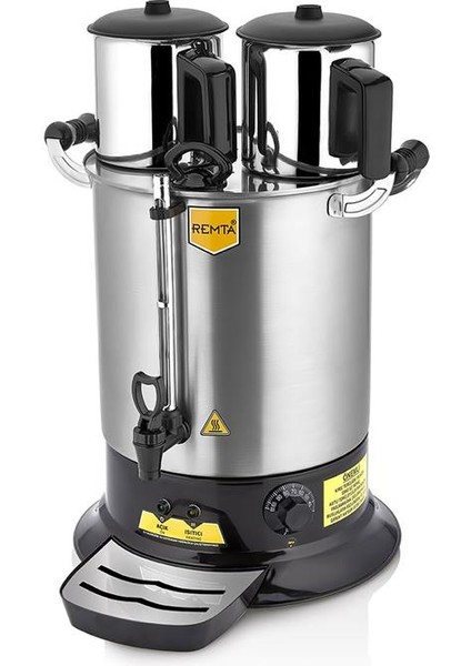 Platin Model Çift Demlikli Çay Makinesi 17 Lt