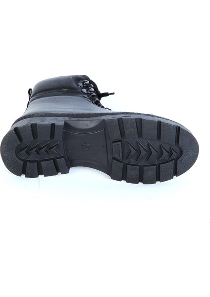 240804-Z Siyah Kürklü Deri Kadın Düz Bot fırsatları