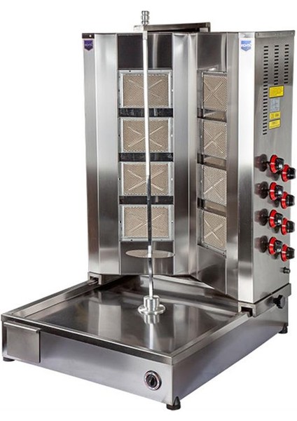 8 Radyanlı Alttan Motorlu V Model Doğalgazlı CE Belgeli Döner Ocağı