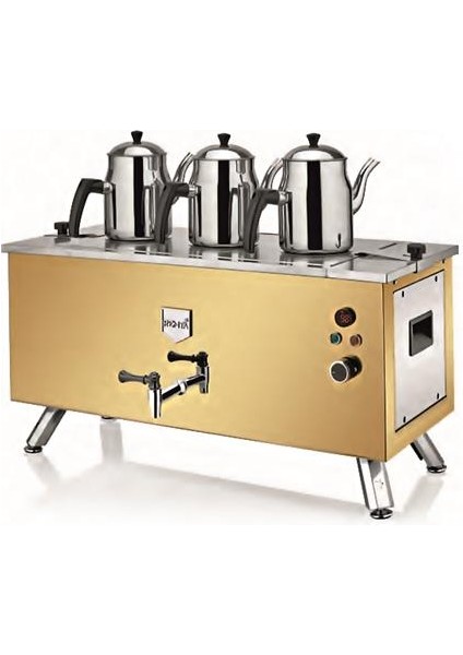 Çift Cidar 3 Demlikli Elektrikli - Sarı