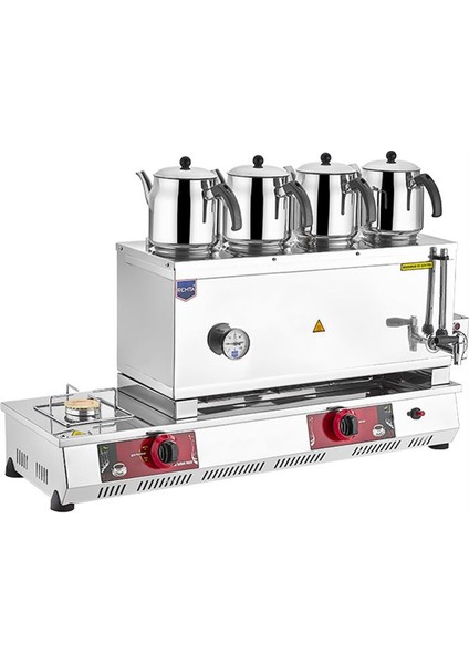 85 Model 4 Demlikli Doğalgazlı (CE) + Elektrikli Çay Ocağı 43 lt