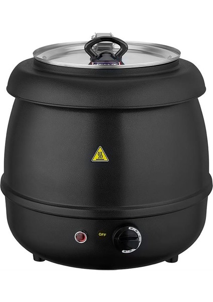 Çorba Isıtıcı Yuvarlak Siyah 9 Lt