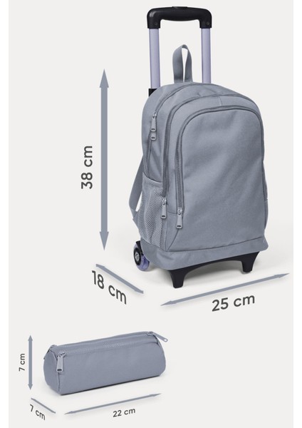 Kids Lavanta Su Yeşili Unicorn Desenli Çekçekli 2'li Çanta Seti SET0223929 modelleri