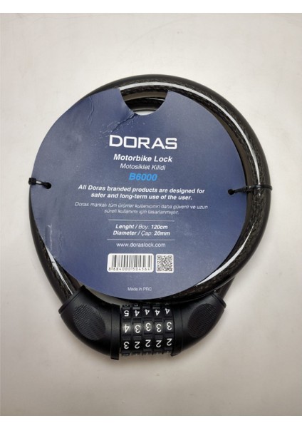 Doras Motosiklet Kilidi B6000 1 Antrasit