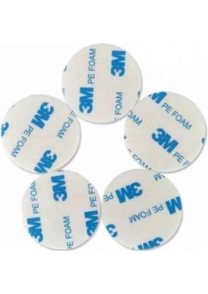 Ay Magnet 25 Adet, 3m, Köpüklü Yuvarlak , Çift Taraflı Bant, Yuvarlak Kesimli, Çok Güçlü, (Çap: 30 Mm)