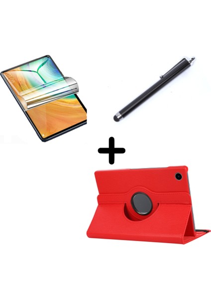 Honor Pad X8 101. Inç Kılıf Dönen Tablet Kilifi Ekran Koruyucu+Kalem