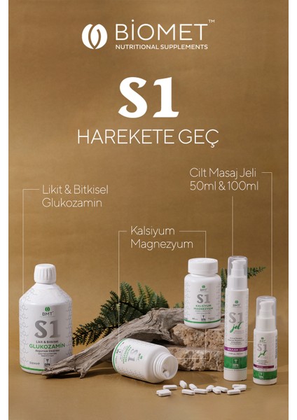 S1 Kalsiyum - Magnezyum - Çinko - Vitamin D - 60 Tablet