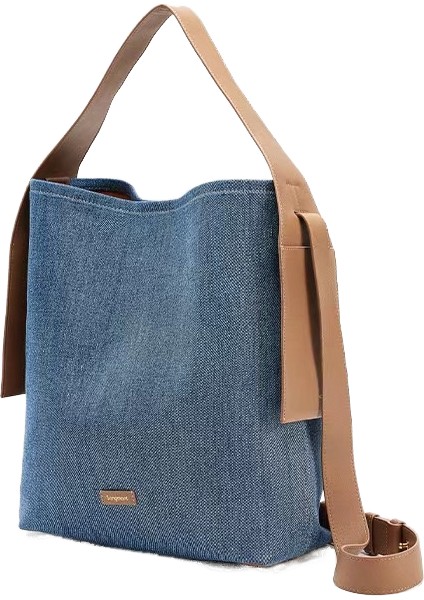 Küpe Tote Çanta Tek Omuz Messenger Kot Deri (Yurt Dışından)