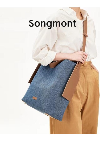 Küpe Tote Çanta Tek Omuz Messenger Kot Deri (Yurt Dışından) modelleri