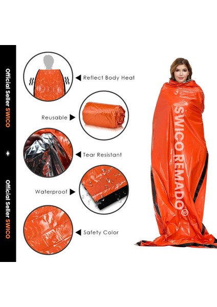 Acil Hayatta Kalma Uyku Tulumu 2'li Paket (Yurt Dışından) modelleri