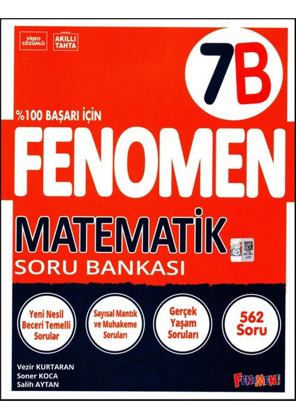 Fenomen Yayıncılık Fenomen 7. Sınıf Matematik Soru Bankası (B)