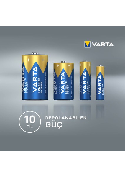 VARTA Longlife Power AA Alkalin kalem pil 10'lu paket