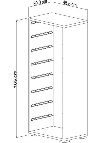 Mutfak Dolabı 8 Sepetli Dolap Çok Amaçlı Dolap 109 cm