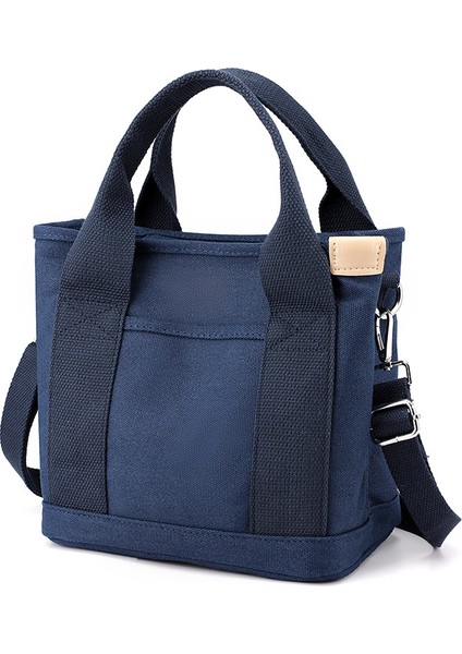 Small Simple Shoulder Bag Handbag Thick Canvas Mobile Phone Bucket Tote Bag (Yurt Dışından)