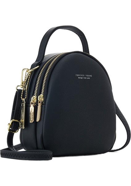 Saf Renk Basit Gündelik Kadın Sırt Çantası (Yurt Dışından)