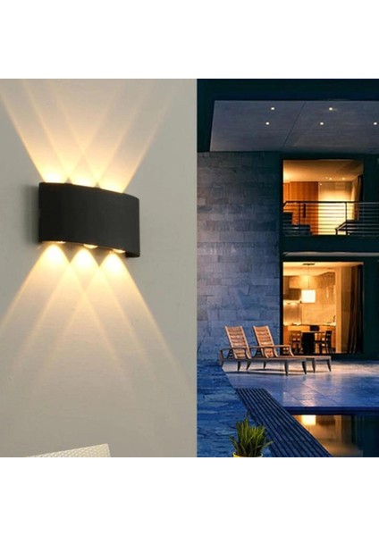 Ucuz Geldi Dekoratif Çift Yönlü Duvar Aydınlatma LED Aplik Duvar Lambası Cata 10 Watt Haiti Desenli 3200K Gün Işığı Duvar Aplik