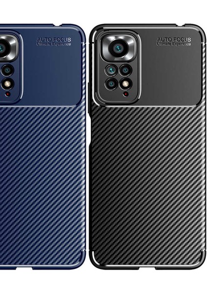 Xiaomi Redmi Note 12 Pro 4g Kılıf Rugged Armor Karbon Desenli Lüx Negro Silikon Arka Kapak Lacivert fiyatları