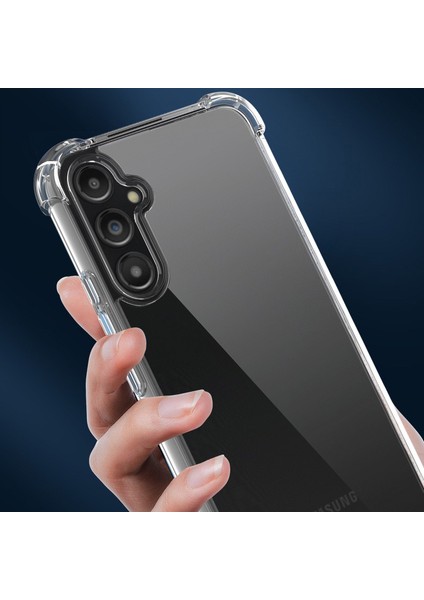Samsung Galaxy A24 Kılıf Köşe Korumalı Darbe Emici Anti Shock Arka Kapak Şeffaf