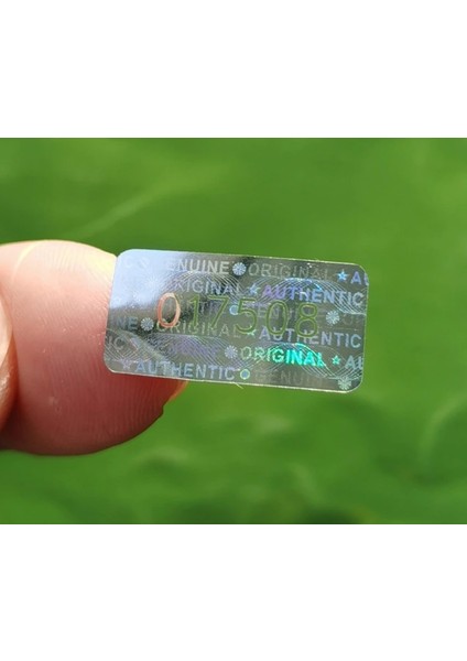 980 Adet 1X2CM Hologramlı Gümüş Garanti Etiketi Seri Numaralı