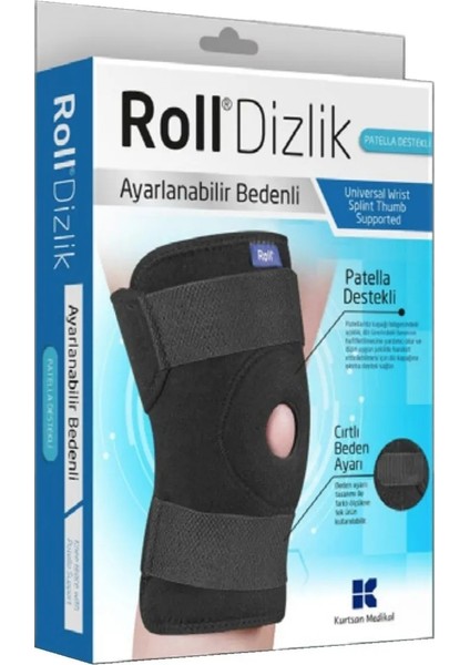 Dizlik Patella Destekli Ayarlanabilir Bedenli