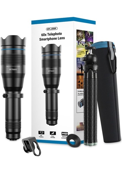 Duhalıne Profesyonel 60X Ultra Hd Zoom Optik Lens Teleskop Monoküler Teleskop Dürbün Tripod +Telefon Klipsi