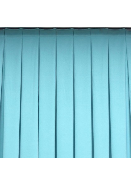 Petek Dokulu Kadife Dökümlü Yüksek Kaliteli Fon Perde 1/3 Sık Pile Tek Kanat - Açık Mavi fırsatları