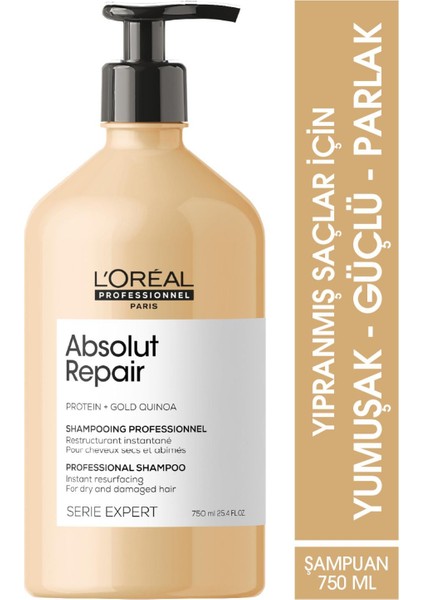 Serie Expert Absolut Repair Yıpranmış ve Kuru Saçlar Için Onarıcı Saç Bakım Seti fiyatları