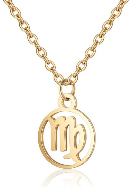 Başak Burcu Altın Kaplama Gümüş Kolye