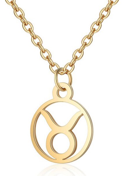 Boğa Burcu Altın Kaplama Gümüş Kolye