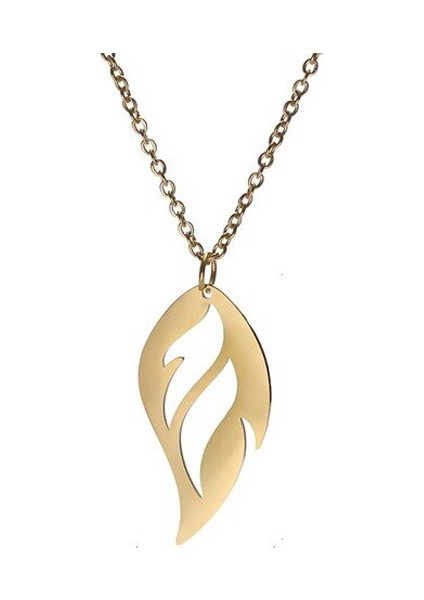 Desenli Model-13 Altın Kaplama Gümüş Kolye