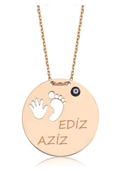 Bebek El - Ayak Izi Gümüş Kolye